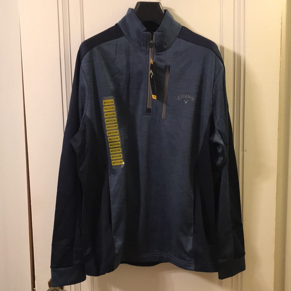 Callaway Blue & Navy Lightweight Quarter-Zip Shirt Jacket